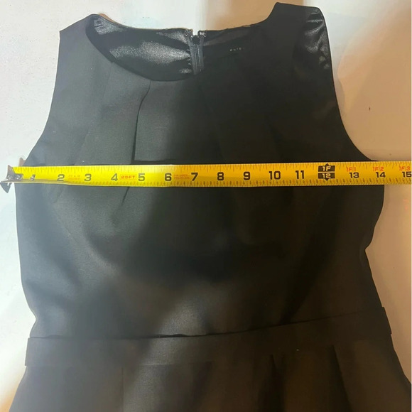 Elie Tahari Black Sleeveless Sheath Dress Size 4 Cocktail Wedding Brunch Classy - Picture 13 of 15